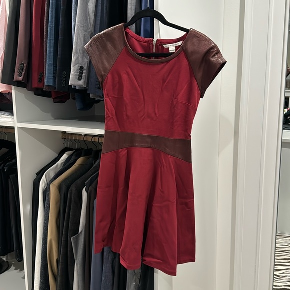 Diane von Furstenburg leather line dress - Picture 1 of 7